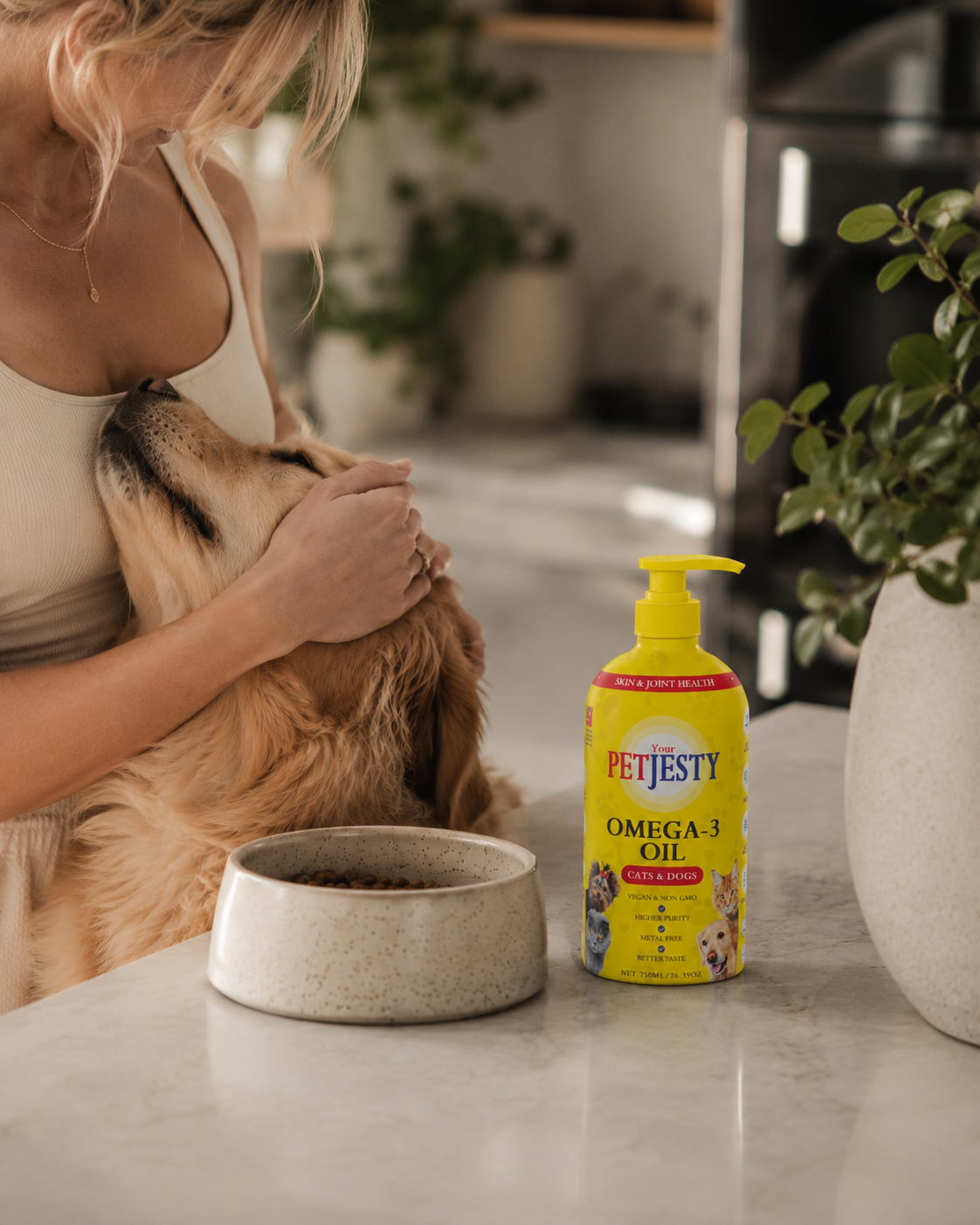 PetJesty Premium: Vegan Omega 3, 6 & 9 Algae Oil for Cats and Dogs