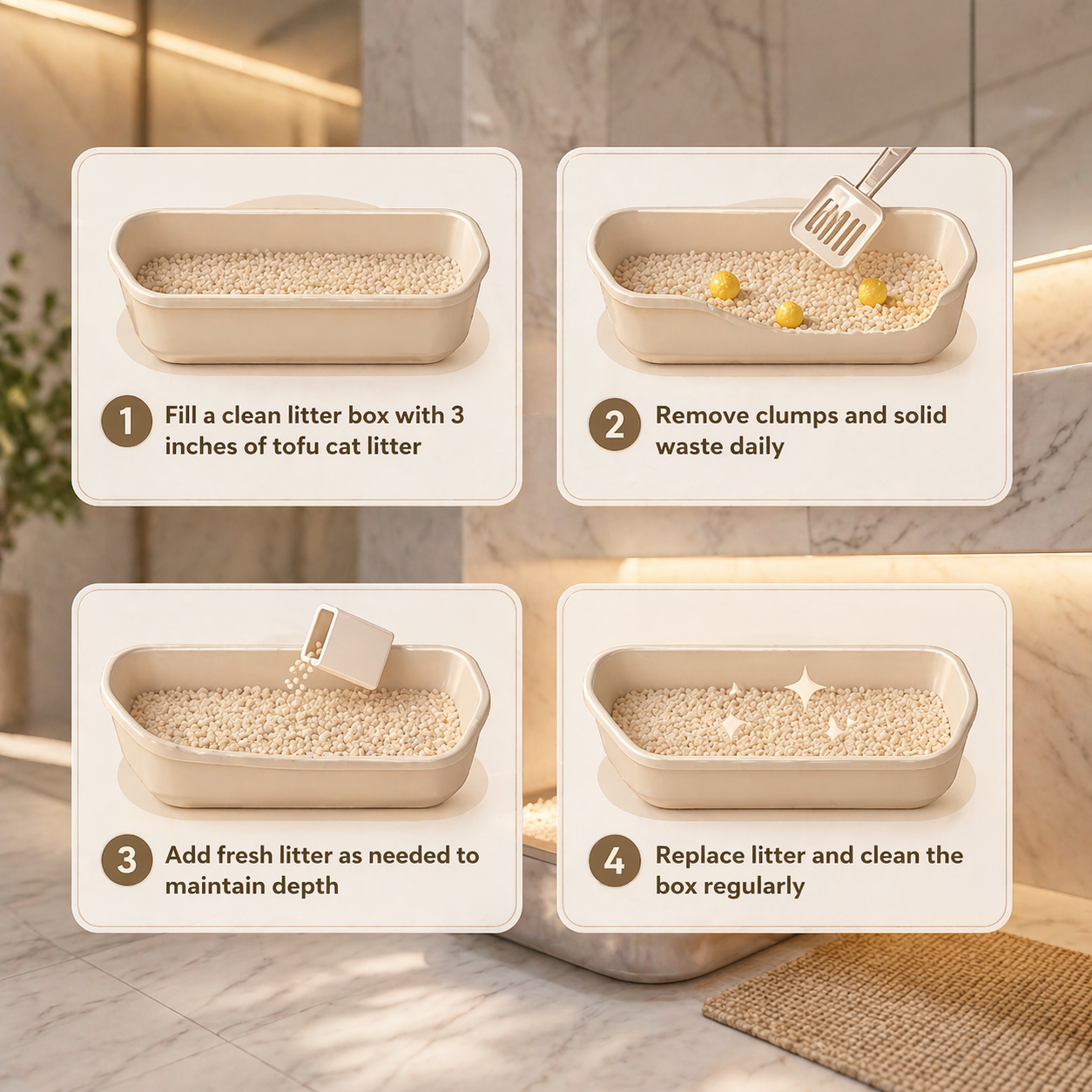 How to use Catzy Tofu Cat Litter