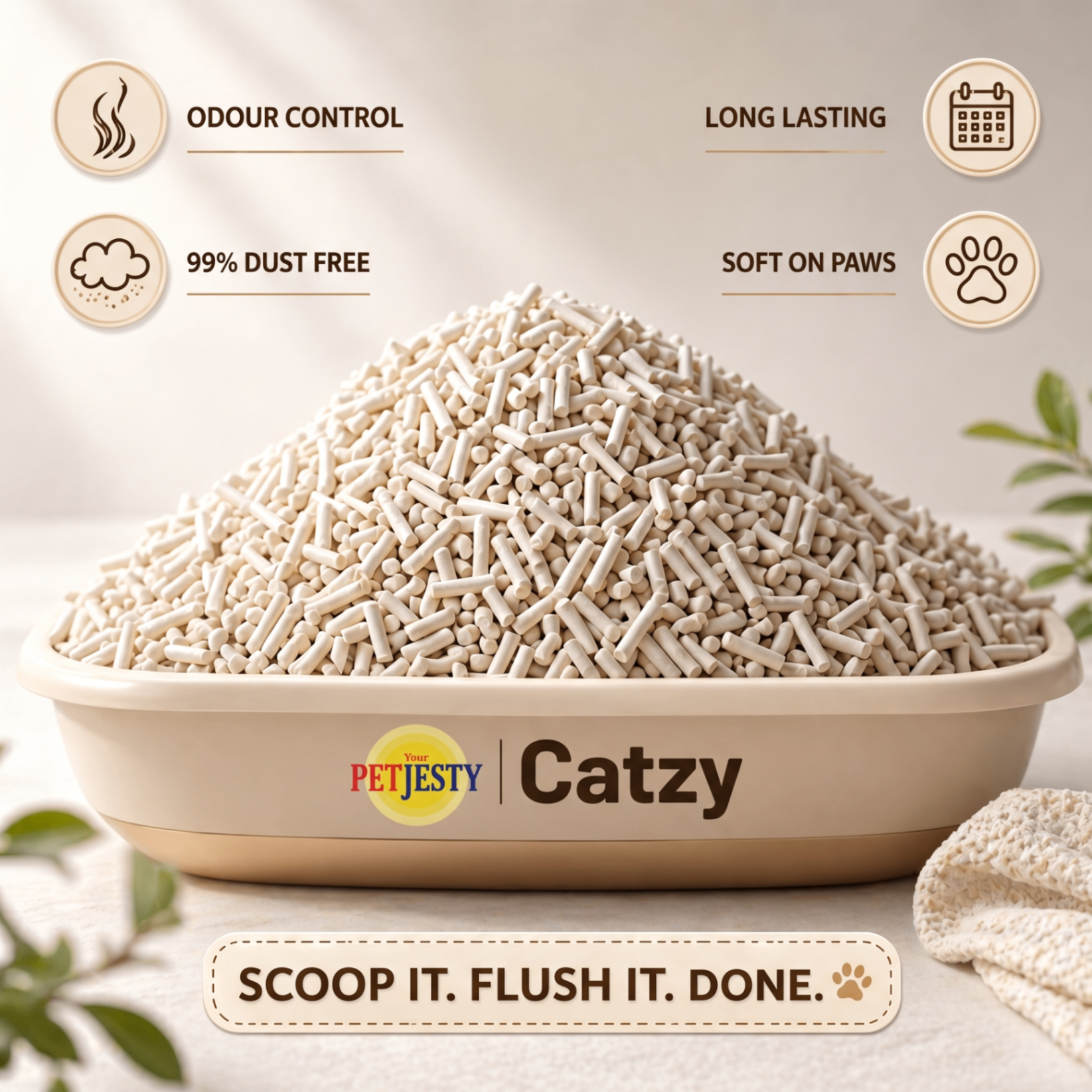 Catzy Tofu Cat Litter — odour control benefits